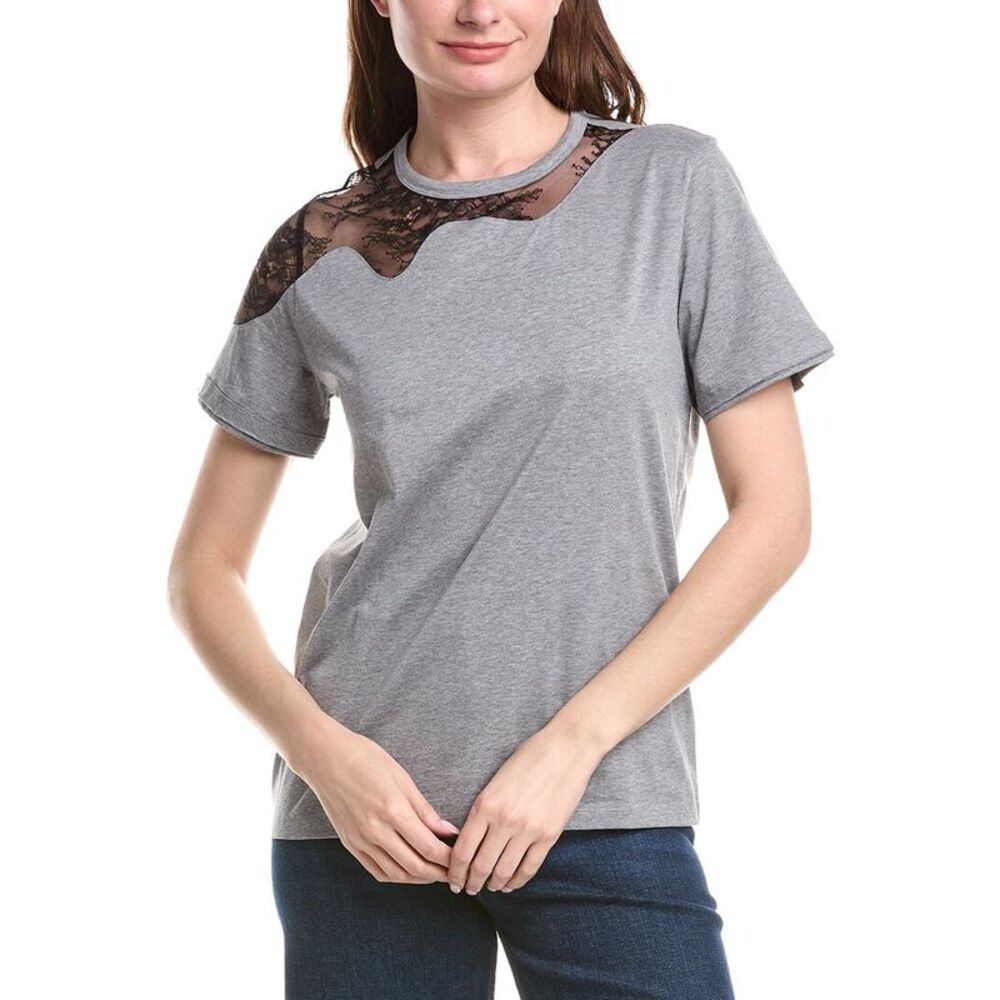 Hugo Boss Womens  Eptima Lace Top, Gray
